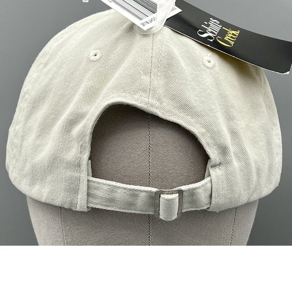 Mens Womens SCHITTS CREEK Strapback Baseball Cap Embroidered Hat Khaki Bone NWT - Picture 4 of 4